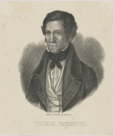 Portret van Vincenz Priessnitz 1799-1851, ca. 1840 door Unbekannt