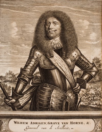 Portret van Willem Adriaan II van Horne 1633-1694 Uit: Schauplatz des Krieges, 1675 door Unbekannt
