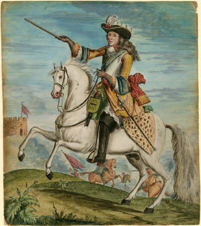 Portret van Willem III van Engeland 1650-1702, ca. 1690 door Unbekannt