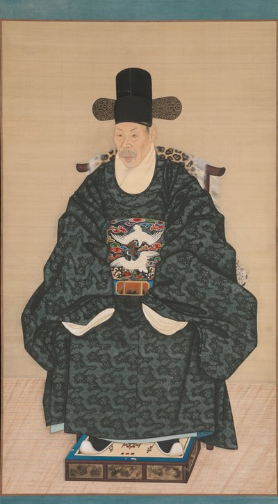 Portret van Yun Dongseom 1710-1795, ca. 1790-1805 door Unbekannt