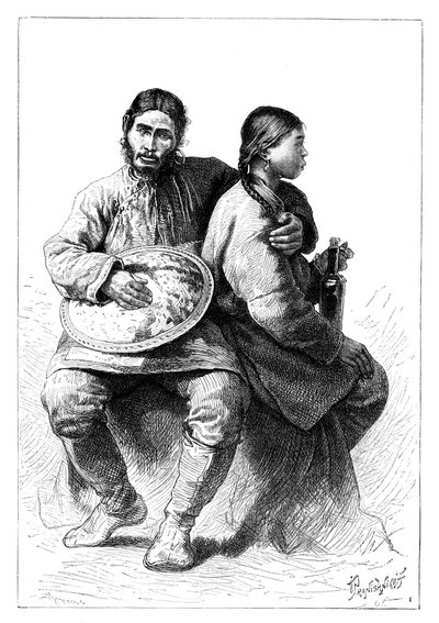 Portret van een Gouden Nanai koppel, 1895 door Unbekannt
