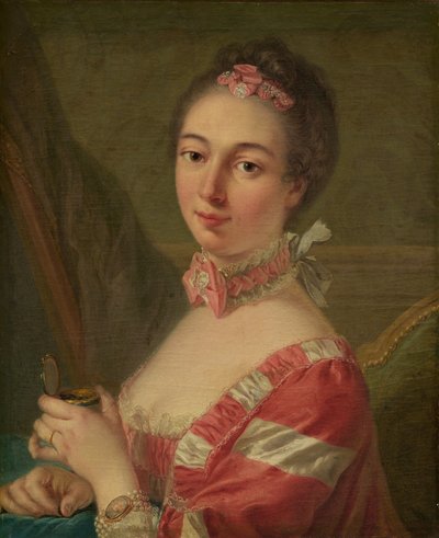 Portret van een dame, 18e eeuw door Unbekannt