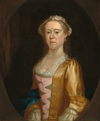Portret van een dame door Unbekannt