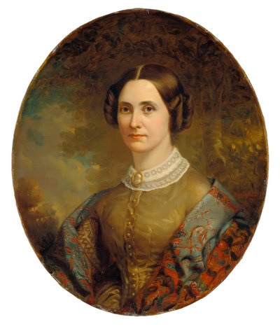 Portret van een Dame, ca. 1855-1860 door Unbekannt