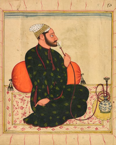Portret van een Raja, waarschijnlijk Raja Dhrub Dev van Jasrota, ca. 1690-1700 door Unbekannt