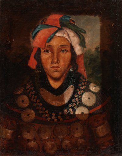 Portret van een jonge man Seminole Indiaan door Unbekannt