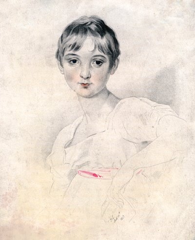 Portret van een meisje, 1813 door Unbekannt