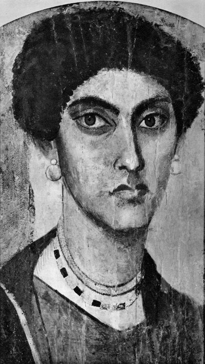 Portret van een dame, Al-Fayyum, Egypte, 2e eeuw 1936 door Unbekannt