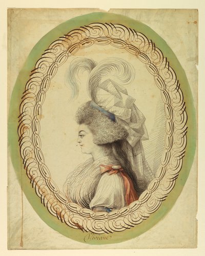 Portret van een vrouw door Unbekannt