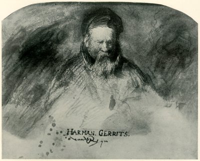 Portret van een oude man Rembrandts vader, 1625-1630, 1906 door Unbekannt