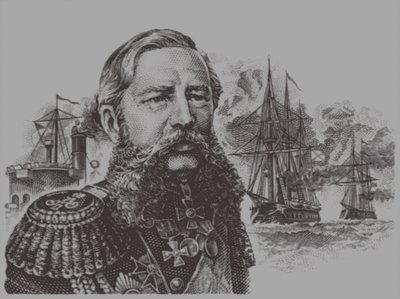 Portret van Admiraal Grigory Ivanovich Butakov 1820-1882, 20e eeuw door Unbekannt