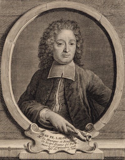 Portret van de Componist Jean-François Lallouette door Unbekannt
