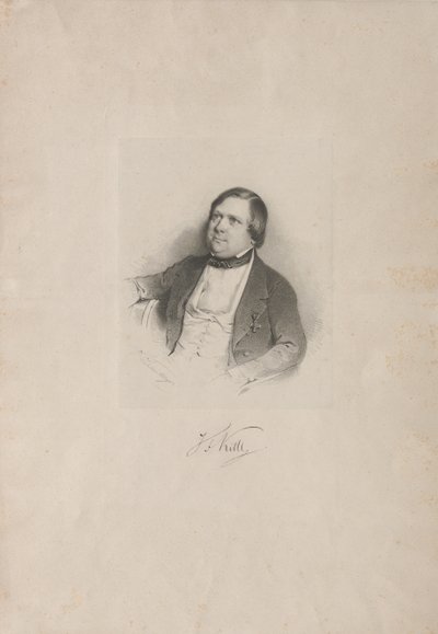 Portret van de componist Johann Friedrich Kittl 1806-1868 door Unbekannt