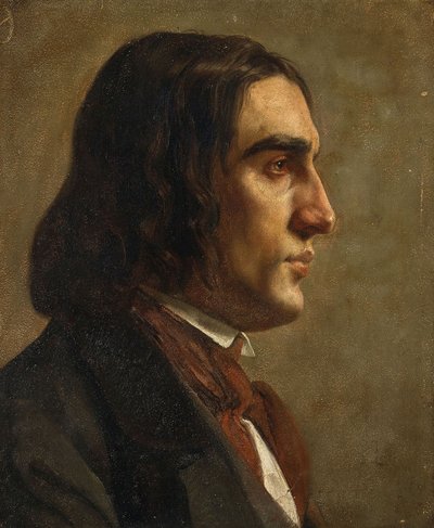 Portret van de componist Robert Schumann door Unbekannt