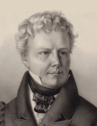 Portret van de componist Xaver Schnyder von Wartensee 1786-1868, 1832 door Unbekannt