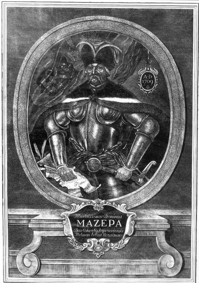 Portret van hetman Ivan Mazepa 1639-1709 door Unbekannt
