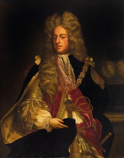 Portret van koning George I van Groot-Brittannië door Unbekannt