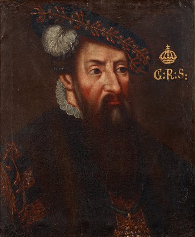 Portret van koning Gustaaf I van Zweden 1496-1560, om 1700 door Unbekannt
