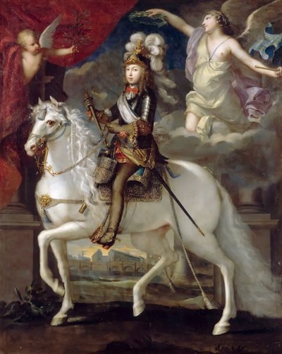 Portret van koning Lodewijk XIV 1638-1715 als kind door Unbekannt