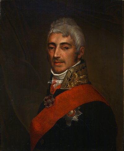 Portret van de dichter Ivan Ivanovich Dmitriev door Unbekannt