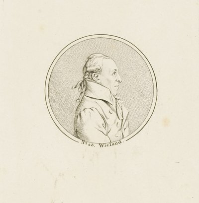 Portret van de dichter en schrijver Christoph Martin Wieland, ca. 1810 door Unbekannt