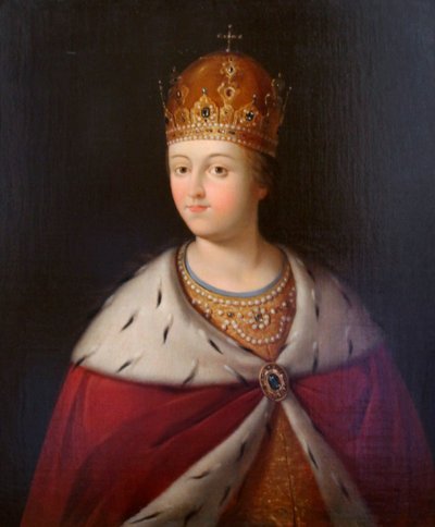Portret van de Regent Sofia Alexeyevna, eerste helft van de 19e eeuw door Unbekannt