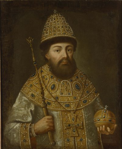 Portret van de Tsaar Alexis I Mikhailovich van Rusland 1629-1676, ca. 1675 door Unbekannt