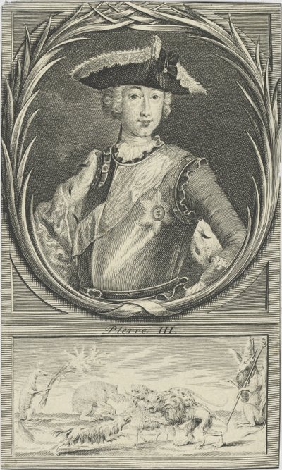 Portret van Tsaar Peter III van Rusland 1728-1762, c. 1750 door Unbekannt