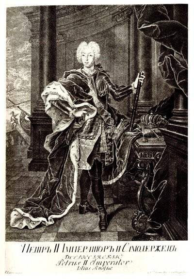 Portret van tsaar Peter II van Rusland 1715-1730 door Unbekannt