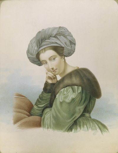 Portret van de actrice Ekaterina Semyonova 1786-1849, begin 19e eeuw door Unbekannt