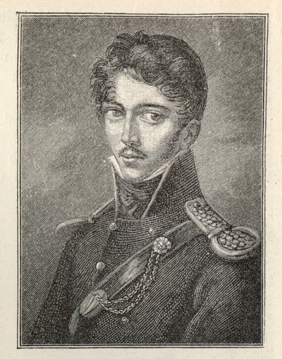 Portret van de auteur Theodor Körner 1791-1813 door Unbekannt
