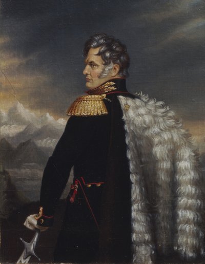 Portret van de opperbevelhebber van het Russische Leger in de Kaukasus Aleksey Yermolov 1777-1861, 1825 door Unbekannt