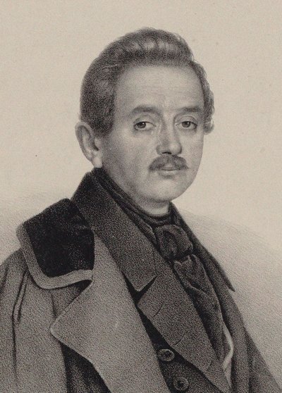 Portret van de componist Alexei Fyodorovich Lvov 1798-1870 door Unbekannt
