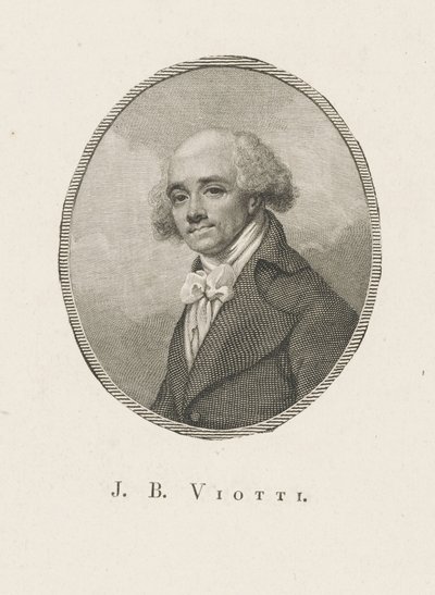 Portret van de componist Giovanni Battista Viotti 1755-1824, ca. 1800 door Unbekannt
