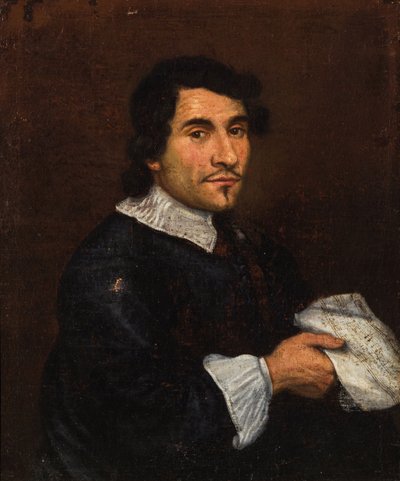 Portret van de componist Girolamo Frescobaldi door Unbekannt