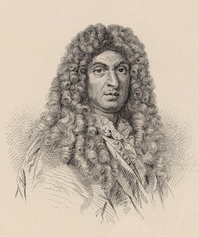 Portret van de componist Jean-Baptiste Lully 1632-1687 door Unbekannt