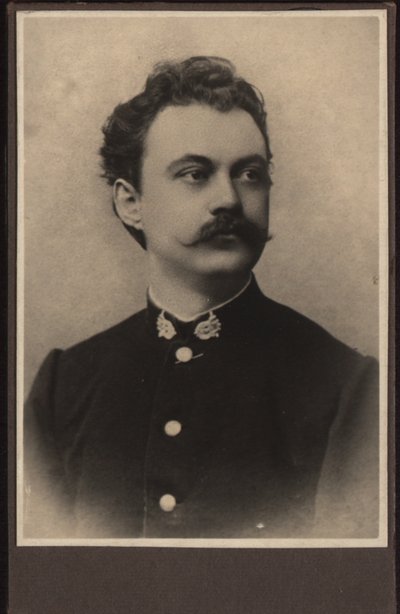 Portret van de componist Karel Šebor Schebor 1843-1903, ca. 1870 door Unbekannt