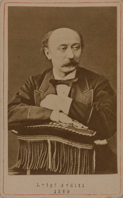 Portret van de componist Luigi Arditi 1822-1903, 1880 door Unbekannt