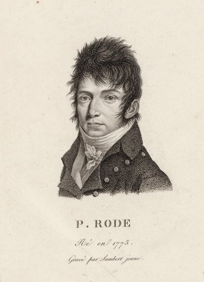 Portret van de componist Pierre Jacques Joseph Rode door Unbekannt