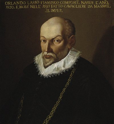 Portret van de componist Roland de Lassus 1532-1594 door Unbekannt
