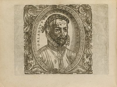 Portret van de componist Roland de Lassus 1532-1594, 1560 door Unbekannt