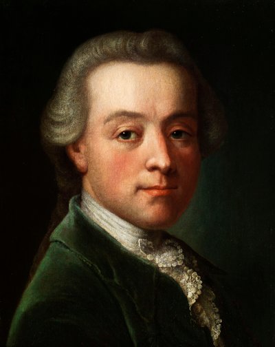 Portret van de componist Wolfgang Amadeus Mozart, ca. 1789 door Unbekannt