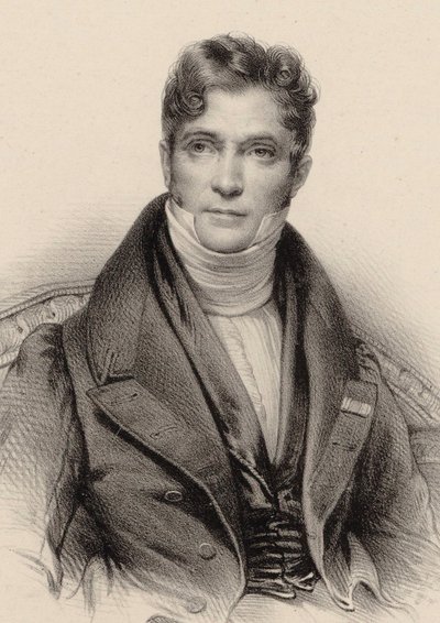 Portret van de dirigent en componist Gaspare Spontini door Unbekannt