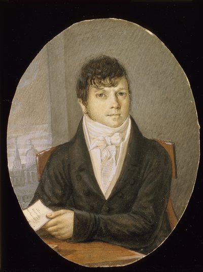 Portret van de danser, balletmeester en scenarioschrijver Ivan Valberkh 1766-1819 door Unbekannt