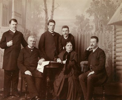 Portret van de familie van Sophia Perovskaya, 1860s door Unbekannt
