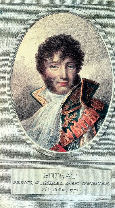 Portret van de koning van Napels Joachim Murat, Franse militaire en politieke man (1767-1815) door Unbekannt