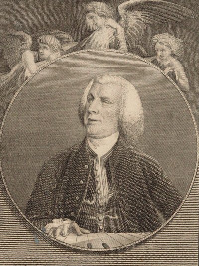 Portret van de organist en componist John Stanley 1712-1786, 1784 door Unbekannt