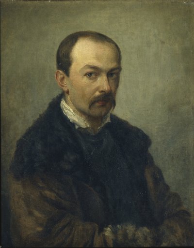 Portret van de schilder Pavel Andreyevich Fedotov 1815-1852, voor 1852 door Unbekannt
