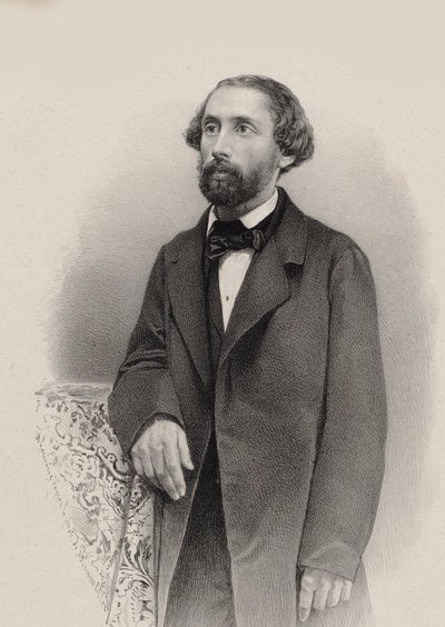 Portret van de pianist en componist Julius Schulhoff 1825-1898, 1860 door Unbekannt