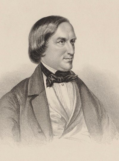 Portret van de pianist en componist Karl August Krebs 1804-1880 door Unbekannt